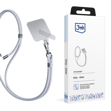 Universelles Smartphone-Lanyard 3mk EasyClip Grey (Silber)
