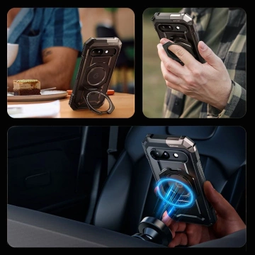 Etui Supcase UB Grip Mag MagSafe Google Pixel 9a Schwarz