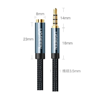 UGREEN-Kabel auf AUX-Miniklinken-Verlängerungsadapter 3,5 mm 1,5 m blau (AV118)