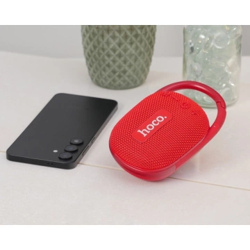 Głośnik Bluetooth HOCO HC17 Przenośny z Karabińczykiem Czerwony 5W