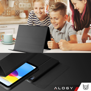 Etui ochronne z klawiatura bezprzewodowa Alogy Keyboard Case z miejscem na rysik do Apple iPad 10.9 2022 Czarne + Szkło