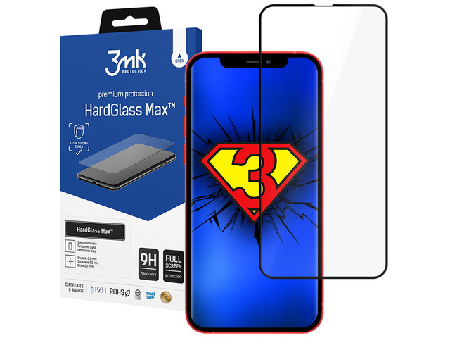 3mk HardGlass Max Panzerglas für Apple iPhone 13 Pro Max Schwarz