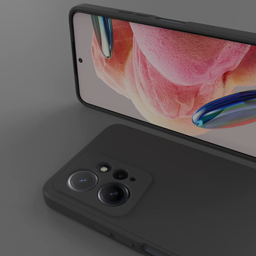 Etui matowe Odporne na telefon obudowa 3mk Matt Case do Xiaomi Redmi Note 12 4G Black + Szkło