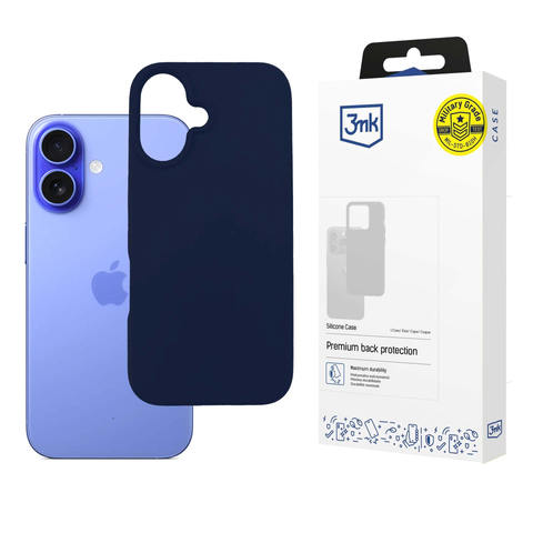 Etui Apple iPhone 16 Plus - 3mk Silicone Case Dark Navy