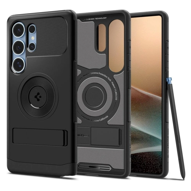 Etui für Samsung Galaxy S25 Ultra Schwarz Spigen Slim Armor Mag MagSafe