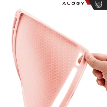 Etui z klawiaturą z miejscem na rysik do Samsung Galaxy Tab S10 FE / S10 Lite / S9 FE 10.9" Alogy Keyboard Case Różowe