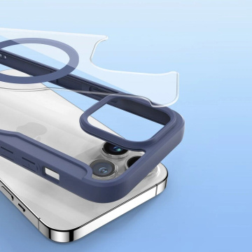 DUX DUCIS Skin X Pro - futerał z klapką kompatybilny z MagSafe do Apple iPhone 15 Pro Max niebieski