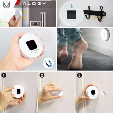 Lampka lampa LED czujnik ruchu zmierzchu nocna Alogy Sensor Light Bezprzewodowa oświetlenie meblowe Światło białe 6000k