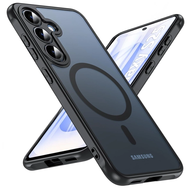 Samsung Galaxy S25 Hülle Alogy Matte HybridMag™️ MagSafe Hülle Matt Schwarz