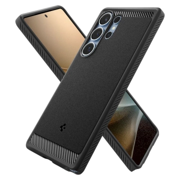 Etui für Samsung Galaxy S25 Ultra Mattschwarz Spigen Rugged Armor Mag MagSafe