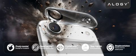 Szkło Ochronne na Obiektyw Aparatu do Apple iPhone 17 Air, Wzmocnione i Odporne na Zarysowania, Precyzyjnie Dopasowane, Alogy Lens Protector Pro+™ – Przezroczyste
