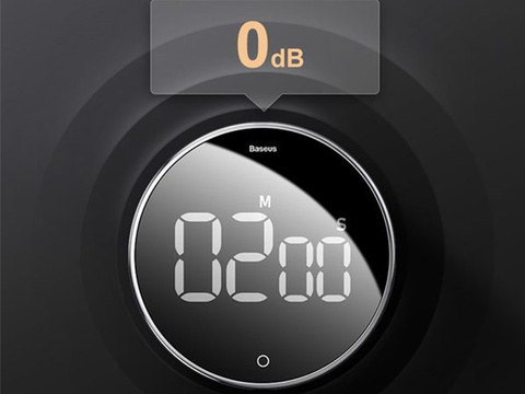 Baseus Heyo Rotation Magnetic Digital Timer Schwarz