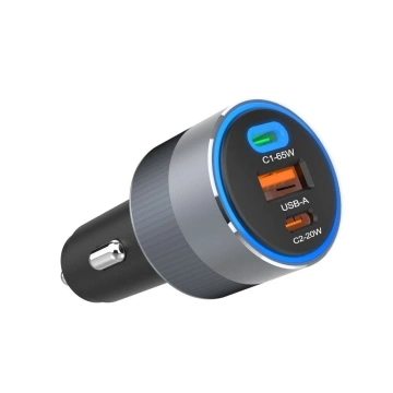 Ładowarka samochodowa Forcell 85W 2xUSB-C + USB-A Szybkie Ładowanie