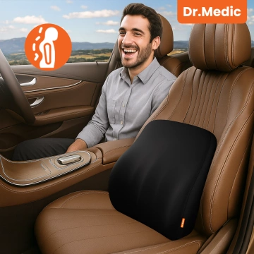 DR.MEDIC LumbarGuard™ Auto-Rückenkissen Ergonomisches Lendenkissen für Autositze für Fahrer und Beifahrer