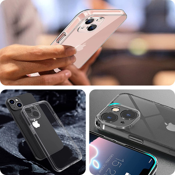 Etui pancerne obudowa Alogy Hybrid Case z osłoną na aparat do Apple iPhone 13/14 Przezroczyste + Szkło