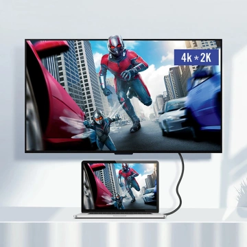 Kabel USB-C 3.1 1.5m Ugreen US161 50751 5Gbps 4K 30Hz Szary