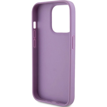Original GUESS Hardcase GUHCP15XP4EPMU Hülle für iPhone 15 PRO MAX (Quilted 4G Classic / Hellviolett)