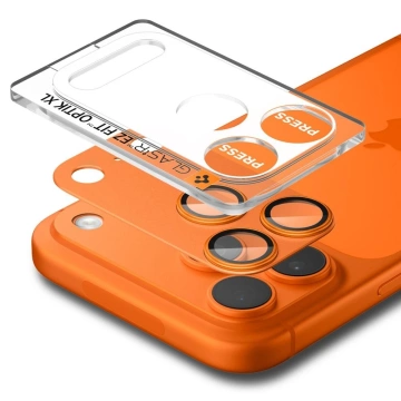 Osłona Aparatu do iPhone 17 Pro Spigen Optik Pro XL EZ Fit Orange