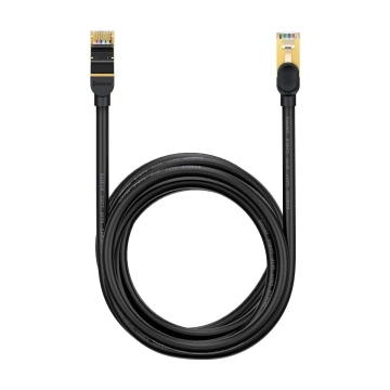 Przewód Baseus Speed Seven szybki kabel sieciowy RJ45 10Gbps 5m czarny (WKJS010501)