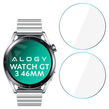 2x Alogy Tempered Glass für 9H Display für Huawei Watch GT 3 46mm