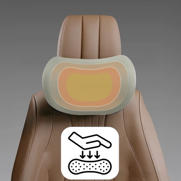 Alogy Autokissen Kopfstütze Memory Foam Schwarz