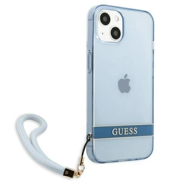 "Etui Guess GUHCP13SHTSGSB für Apple iPhone 13 Mini 5,4\" niebieski/blaues Hardcase Translucent Stap"