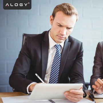 Rysik do Apple iPad Alogy Pencil z funkcją Palm Rejection Pressure Sensing Tilt Magnetyczny USB-C + 3 zapasowe końcówki Biały