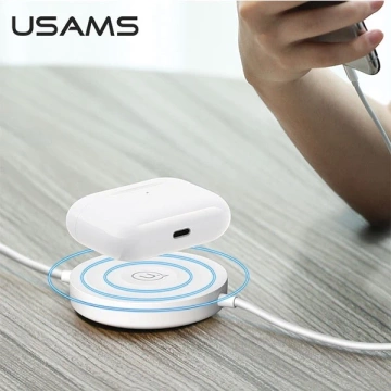 USAMS Ładowarka indukcyjna US-CC096 10W z kablem lightning czarny/black CC96WH01