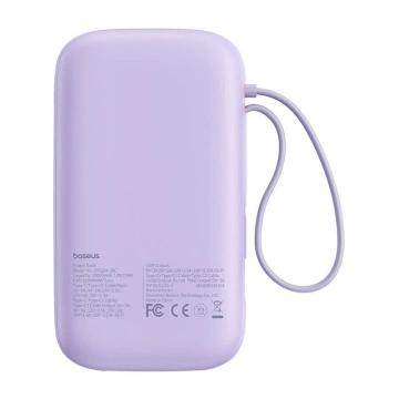 Powerbank Baseus QPow 2 20000mAh 30W 2xUSB-C Fioletowy