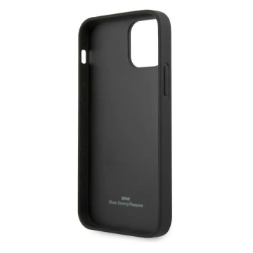 Etui na telefon BMW BMHCP12LRSWPK do Apple iPhone 12 Pro Max 6,7" czarny/black hardcase Leather Perforate