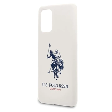 Etui na telefon US Polo Silicone Collection do Samsung Galaxy S20 Plus biały/white