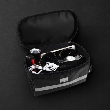 Wozinsky Fahrradlenkertasche mit Handyhülle 2 l schwarz (WBB12BK)