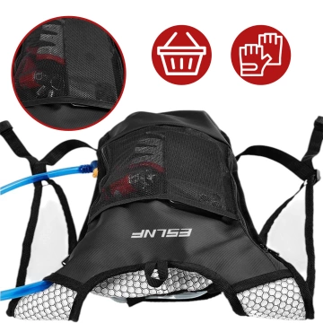 Fahrradrucksack mit 2-Liter-Trinkblase für Radfahrer, Läufer und alle, die gerne Rad fahren, Schwarz