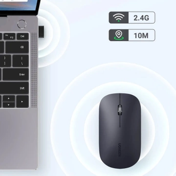 Myszka UGREEN poręczna bezprzewodowa USB czarny (MU001)