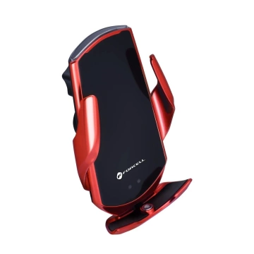 Uchwyt Samochodowy Ładowarka Forcell HS1 Auto IR Qi 15W Indukcja Czerwony
