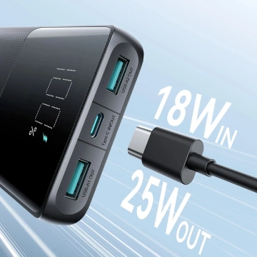 Powerbank Joyroom 10000mAh 25W – szybkie ładowanie 3 urządzeń naraz