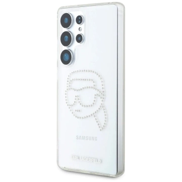 Etui do Samsung Galaxy S25 Ultra Przezroczysty Karl Lagerfeld Rhinestones Karl Head Logo