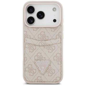 Etui Guess do iPhone 17 Pro 4G Double Card Triangle Pink