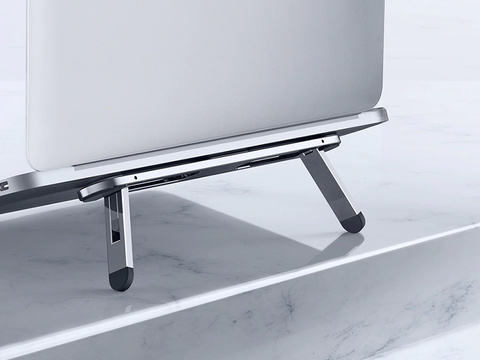Ständerhalter Oatsbasf Mini-Laptopständer für Notebooks Silber
