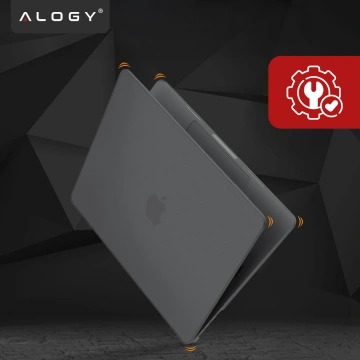 Etui do Apple MacBook Air 13.6 M2 / M3 / M4 (2022, 2023, 2024, 2025) - elastyczna, matowa obudowa ochronna, smukła i odporna na zarysowania – Alogy AirGuard™ Czarny