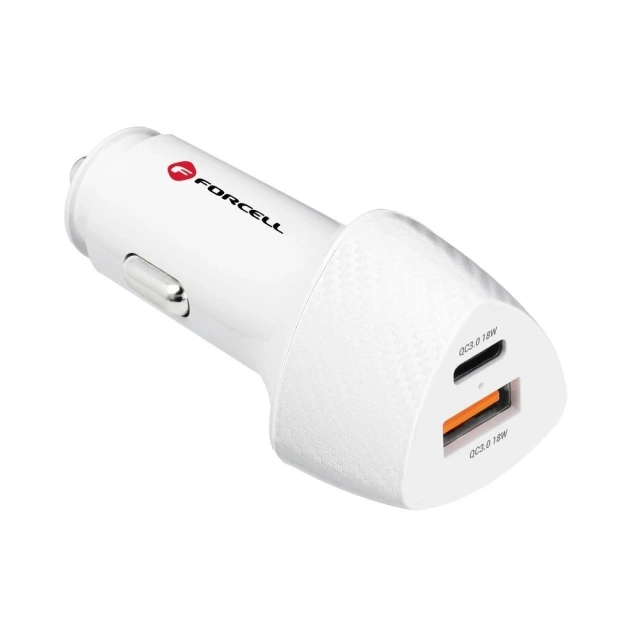 Forcell Carbon 38W PD 3.0 QC 3.0 USB-C und USB-Autoladegerät