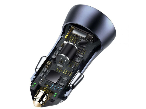 Ładowarka samochodowa Baseus USB+ USB-C QC3.0 PD 40W Grey
