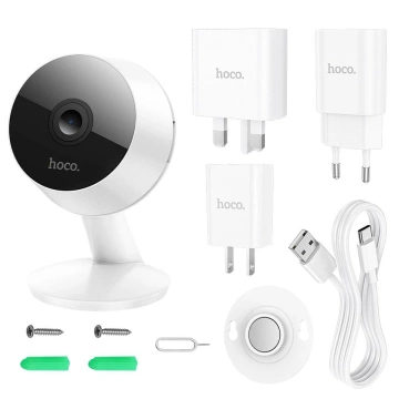 HOCO Full HD Indoor Kamera D3 Weiß mit Nachtsicht und Zwei-Wege-Sprache