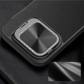 Etui do iPhone 16 Pro Max Nillkin Qin Prop Leather Czarny