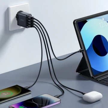 Joyroom JR-TCN03 Ładowarka sieciowa 4×USB-A 24 W 4,8 A – czarna
