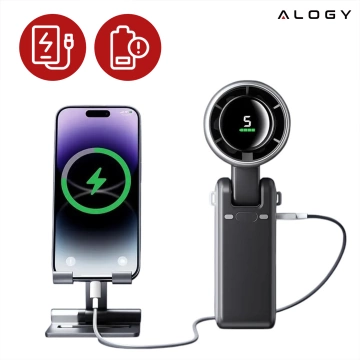 Schreibtischventilator, Standventilator, kleiner Umwälzventilator mit Clip, kabelloser Handventilator, 500 mAh, USB-C, Alogy White