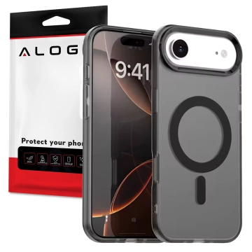 Etui do Apple iPhone 17 Air – matowa obudowa do MagSafe z ochroną obiektywu, smukłe i odporne na zarysowania, idealne dopasowanie – Alogy Skinny MatteCase™ Czarne + 2x szkło hartowane 