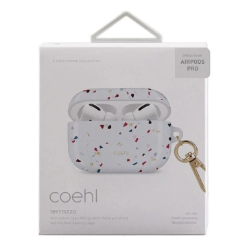 Etui ochronne na słuchawki UNIQ etui Coehl Terrazzo do Apple AirPods Pro biały/natural white