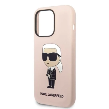 Etui Karl Lagerfeld KLHCP14XSNIKBCP do iPhone 14 Pro Max 6,7" hardcase Silicone Ikonik różowy/pink