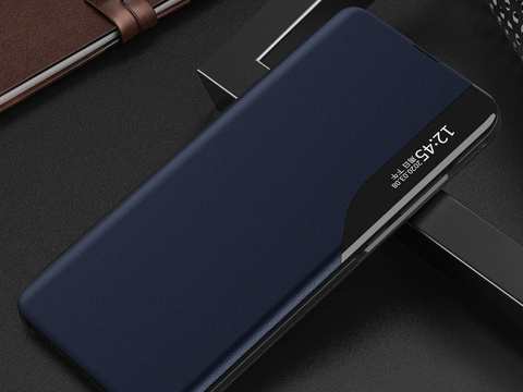Etui z klapką portfel Alogy skórzane Smart View Cover do Samsung Galaxy A52 5G/ A52s Granatowe